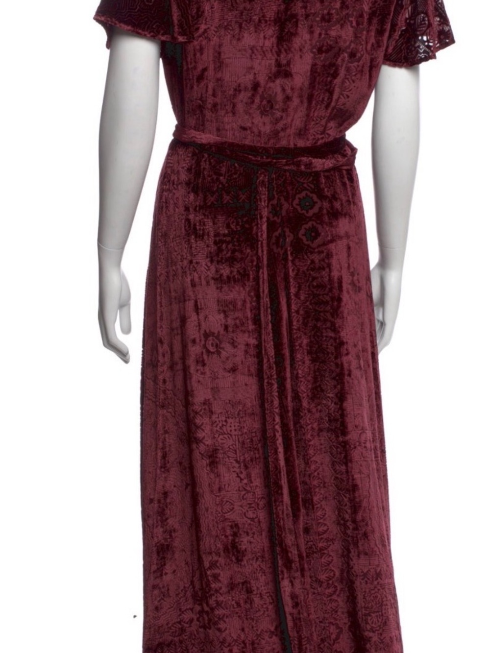 Polo by Ralph Lauren Deep Burgundy Velvet Maxi Dress